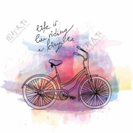 自行车骑画海报
