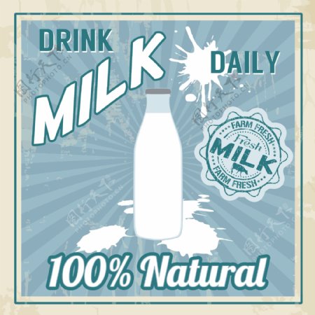 牛奶标签背景