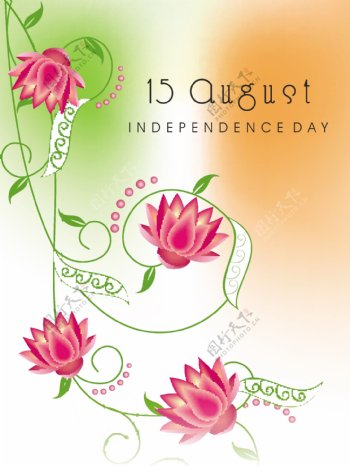 印度独立日第十五八月背景