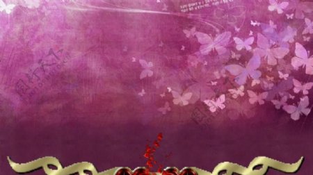 紫色浪漫梦幻蝴蝶动态视频素材