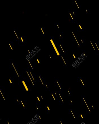 黄色流星雨png元素素材