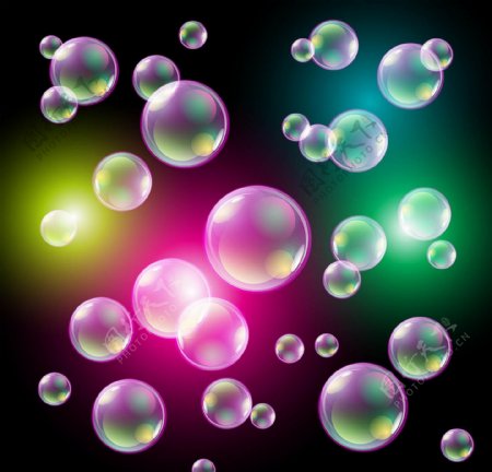 唯美气泡气泡素材彩色气泡