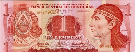 外国货币美洲国家洪都拉斯货币纸币高清扫描图