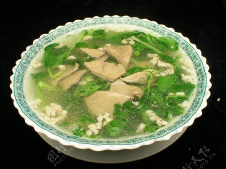 肉沫猪肝青菜汤