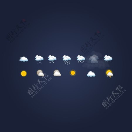 天气实体天气控件icon图标