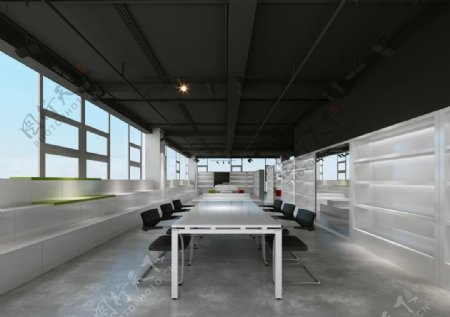现代简约风格空间办公室效果图设计