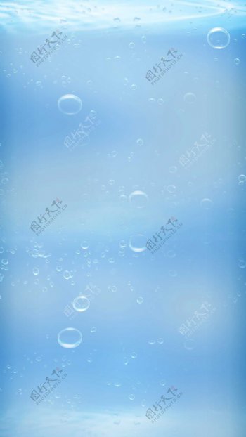 蓝色水泡H5背景素材