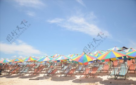 泰国普吉岛沙滩躺椅