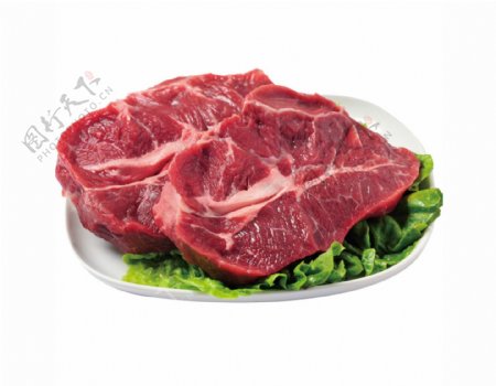 美味食物牛肉猪肉餐饮蔬菜盘子新鲜素材