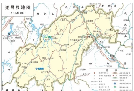 浙江丽水市遂昌县标准地图32K