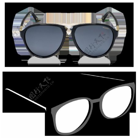 两副眼镜免抠png透明图层素材