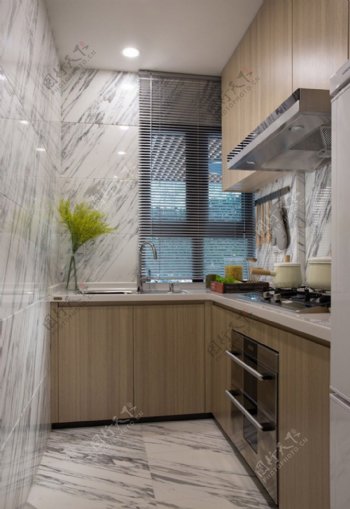 现代简约风室内设计厨房窗户效果图