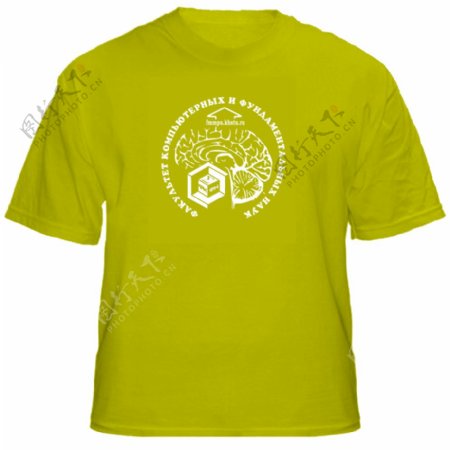 黄绿色T恤衫免抠png透明图层素材