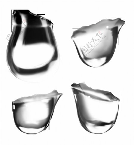 透明的水珠水滴免抠png透明图层素材