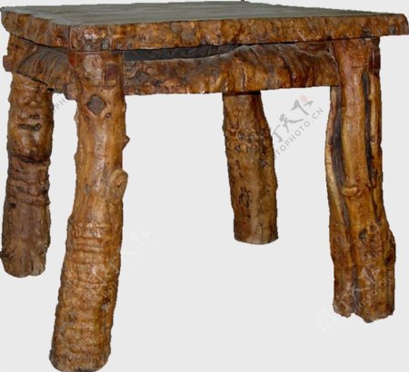 古代简约实木板凳图案元素