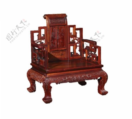 古代艺术红木座椅实物图