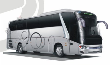 旅游大巴士侧面图免抠png透明图层素材