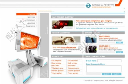 外国设计创意元素网页网站