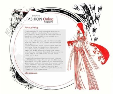 欧美服装艺术网页模版