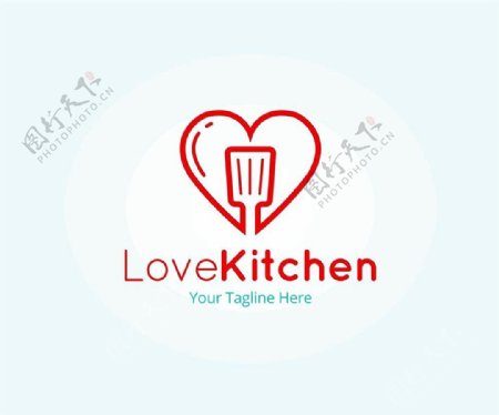 爱心厨具标志图片