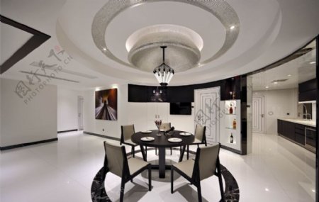 现代时尚轻奢客厅白色地板室内装修效果图