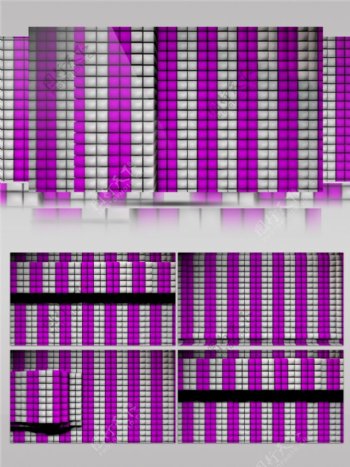 紫光动感方块视频素材