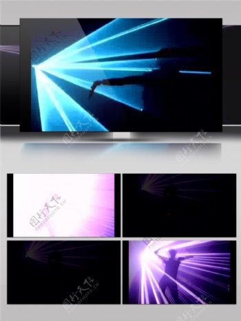 紫色投影激光高清视频素材