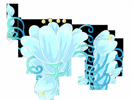 美丽飘动的鲜花花瓣透明装饰素材合集