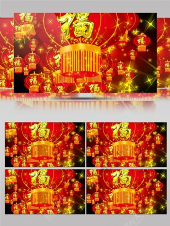 新年节日大红灯笼高清视频素材