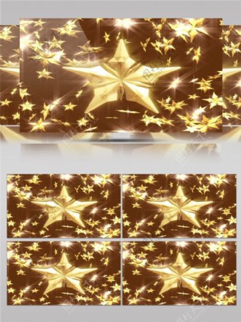 金光五角星圣诞节视频素材