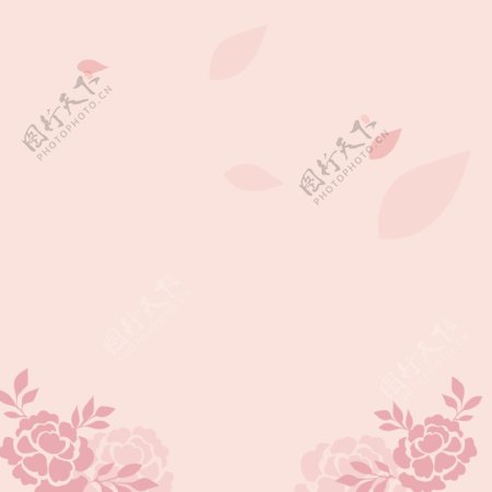矢量粉色花朵婚礼素材背景