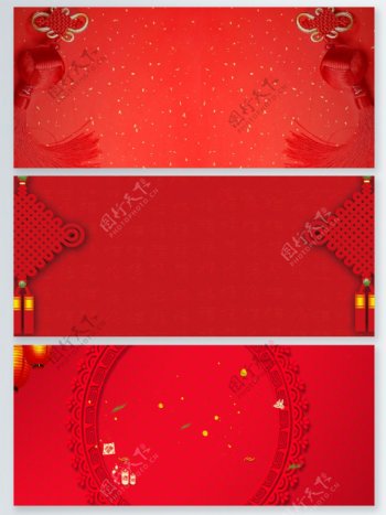 红色中国喜庆新年新春背景
