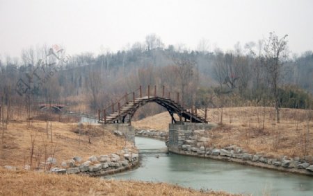 冬天坡桥破桥