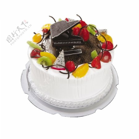 水果大杂烩蛋糕素材
