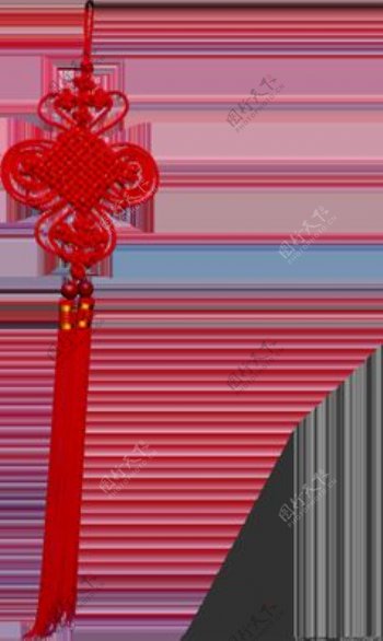 红色丝绳如意结中国结元素PNG