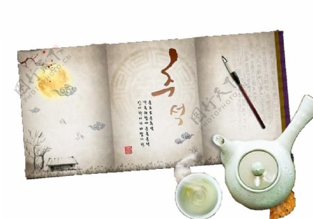 雅致风格浅色陶瓷茶壶产品实物