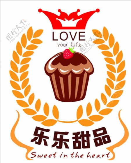 乐乐甜品标志logo