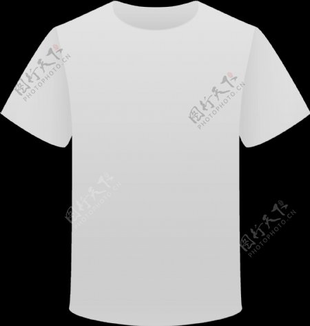 白色短袖T恤png元素