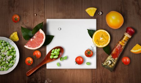 营养水果早餐海报模板设计