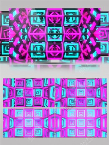 紫色光束方块动态视频素材