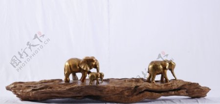 纯铜大象摆件