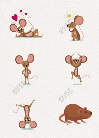 棕色大耳朵设计老鼠