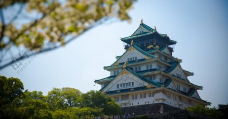 日本大阪城天守阁风貌