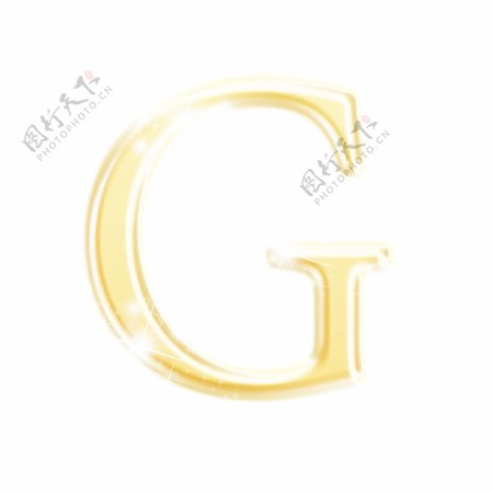 金色闪亮G字母元素设计
