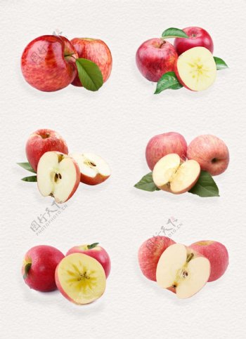 饱满新鲜红苹果水果png实物设计