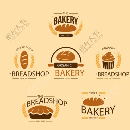 面包店标志设计矢量素材