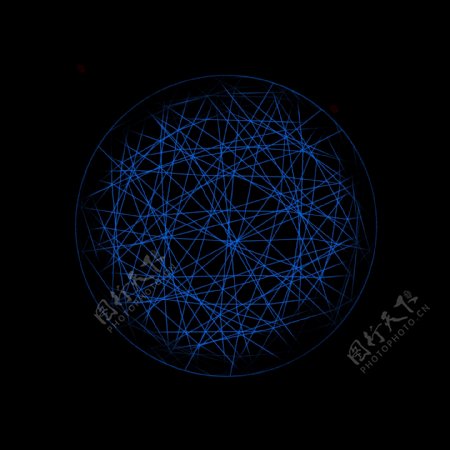 几何图形科技感紫色圆形互联网网络装饰元素