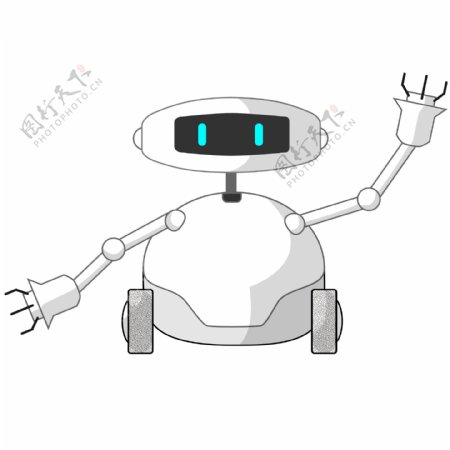 智能科技机器人卡通可爱矢量机器人