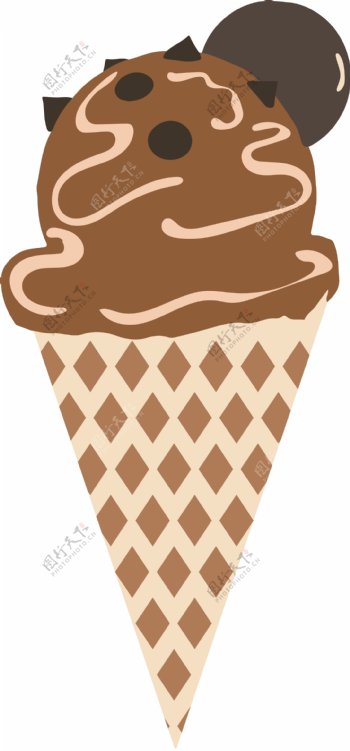 夏日卡通冰淇淋图形可商用元素