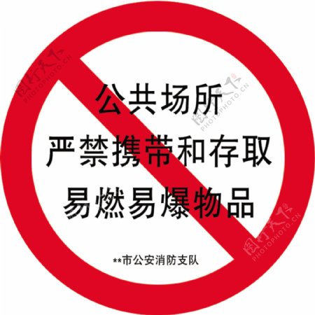 公共场所禁止标志
